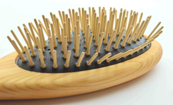 Bürstenfabrik Keller Haarbürste Kiefernholz Oval mit Holzstifte